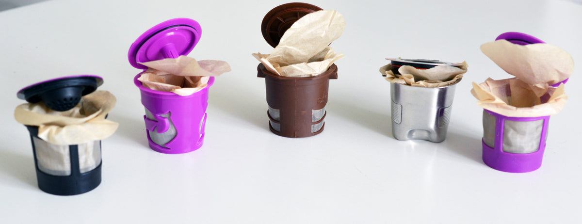 canFly 300 Unbleached Disposable K-Cup Paper Filters with Lids for Keurig Reusable Coffee Pods