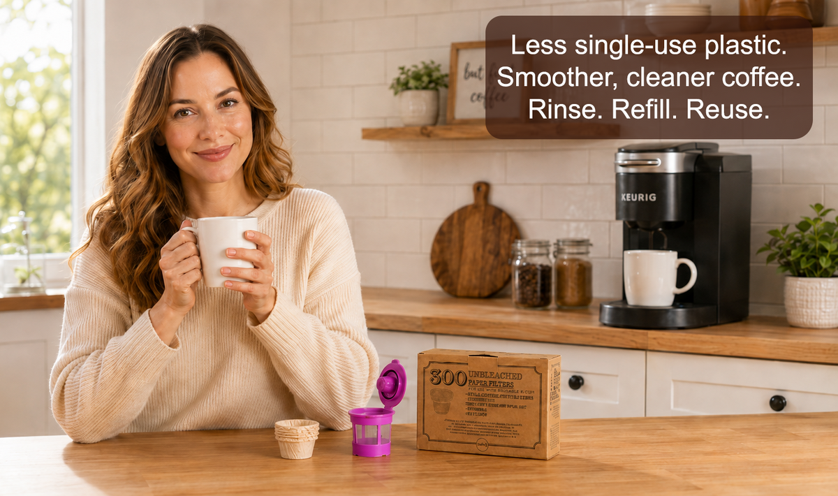 reusable k-cup filter reduce waste and saves money