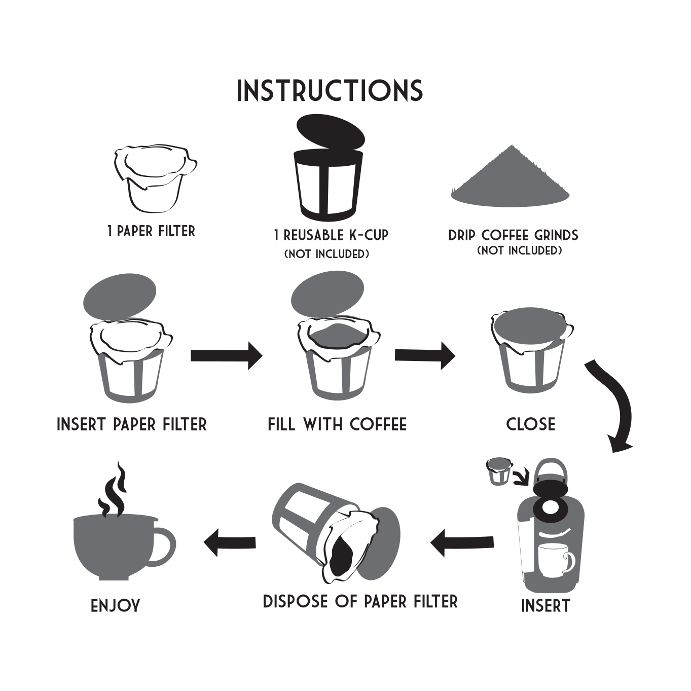 canFly 300 Disposable K CUP Paper filters for Keurig single cup coffer ItsMy.Coffee